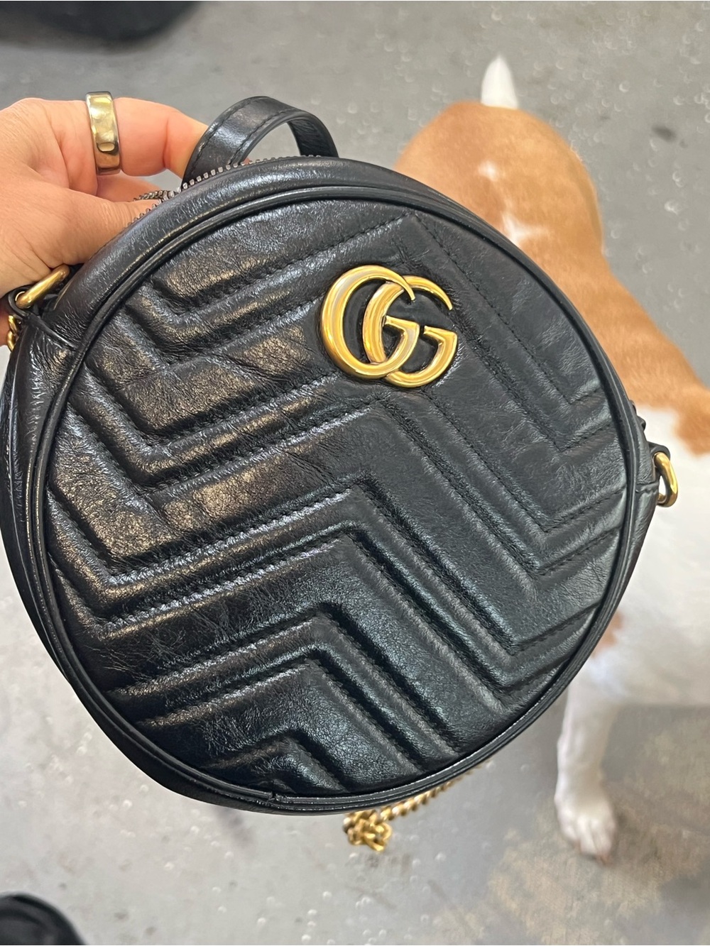 Gucci Marmont round shoulder bag